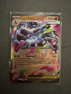 Pokemon Mega-Glurak X ex 013/094 Fatale Flammen Deutsch NM Boosterfrisch - Bild 1 von 2