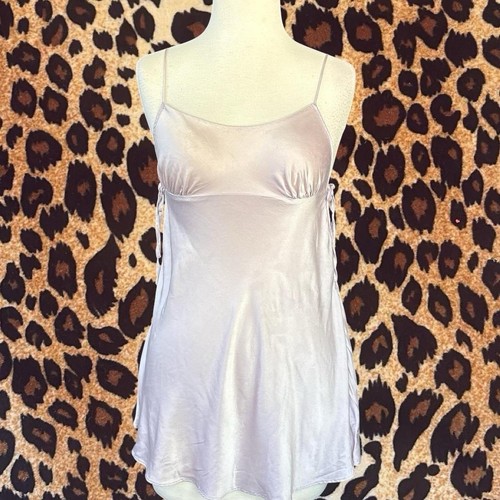 UNDERCOVER Victoria's Secret abito slip in seta rosa lilla con spacchi laterali aperti S ?