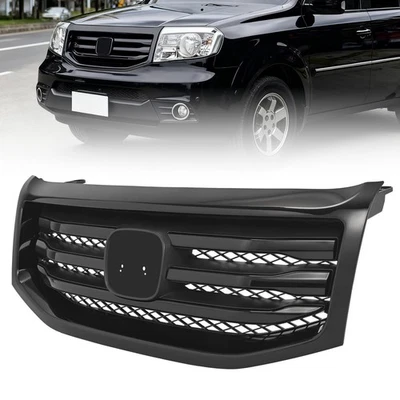 Parrilla de parachoques delantero negra brillante para Honda Pilot 2012-2015 HO1200210C Foto 1 de 4