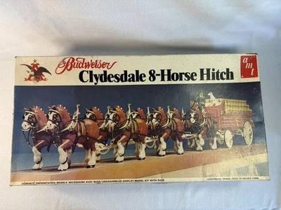AMT Ertl 6716 Budweiser Clydesdale 8 Horse Hitch Model Kit 1/20 - Image 1 of 4