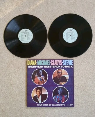 Their Very Best Back to Back: Diana Stevie Michael Gladys Double LP 1986 Vinyl - Image 1 of 4