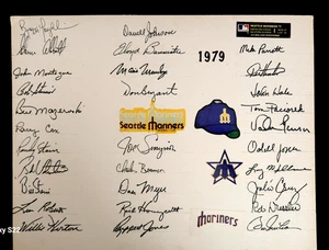 1979 Seattle Mariners Team Signed 30 auto 11x14 photo posterboard - Picture 1 of 8