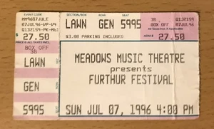 1996 FURTHUR FESTIVAL HARTFORD CT 7/7 CONCERT TICKET STUB GRATEFUL DEAD - Picture 1 of 2