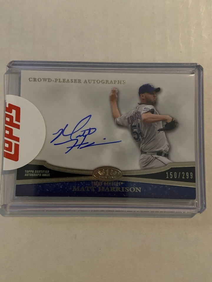 2013 Topps Tier One Crowd-Pleaser Auto /299 Matt Harrison #CPA-MH1 Auto - Image 1 of 2