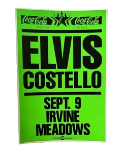 Elvis Costello Vintage Concert Poster 9/9 1989 Irvine Meadows Amphitheater. - Picture 1 of 8