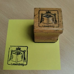 Lehrerstempel Motivationsstempel Motivstempel Lesekönig  - Bild 1 von 2