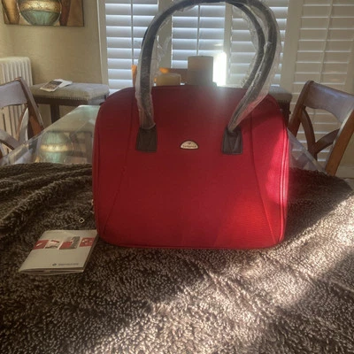 Vintage 2004 Brand NWT Ladies SAMSONITE Silhouette 700 Series Red  Commuter Tote - Image 1 of 4