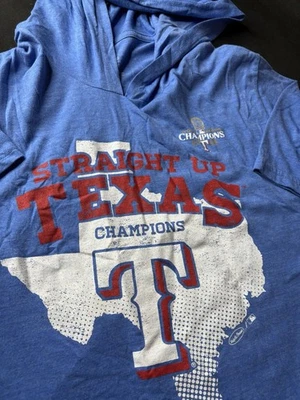MLB Texas Rangers World Series Champions 2023 Shirt xl hooded Majestic cover up - Image 1 of 4