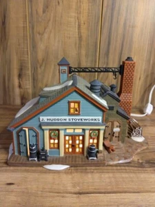Retired Dept 56 New England Village Series J Hudson Stoveworks 1996 #56574 W/box - Picture 1 of 6