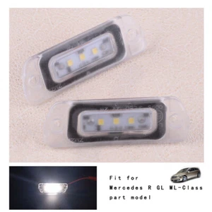Pair 3-SMD LED License Plate Light For Mercedes-Benz R-Class GL350 GL450 GL500 - Foto 1 di 6