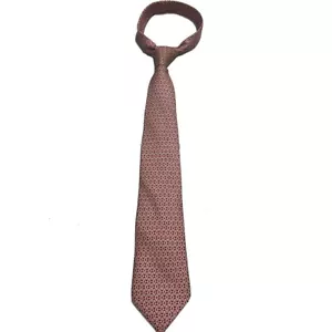 Cravatta uomo HERMES in seta fantasia rossa fantasia 5400 OA - Foto 1 di 9