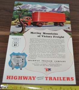 Remolque Highway 1944 anuncio Dodge COE marrón portador - Imagen 1 de 2