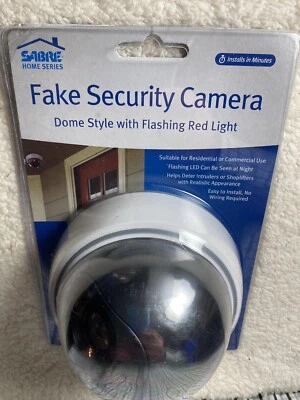 SABRE HS-FSCD Fake Security Camera Dome Style Decoy with Flashing Red LED Light - Image 1 of 2