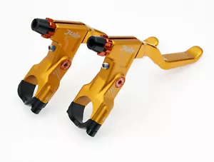 Juego de palancas de freno Juin Tech C1 eBike City plegable accionado por cable dorado - Imagen 1 de 12