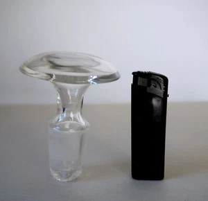Antiker großer Glasstöpsel Kristallstöpsel Stöpsel für Karaffen * farblos - Bild 1 von 4