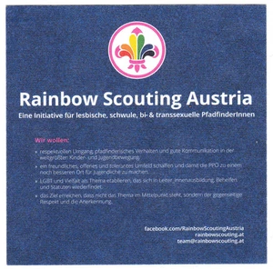 Tarjeta de exploración arco iris 2015 World Scout Jamboree Austria/Austrian Scouts - Imagen 1 de 2