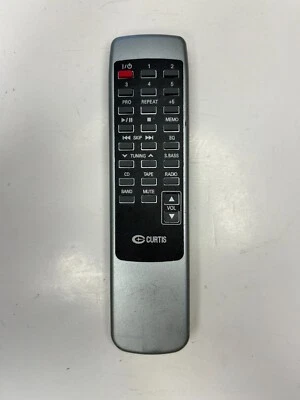 Curtis Remote Control, Silver - OEM for Cassette CD Player Stereo Unit RCD253 - Image 1 of 2