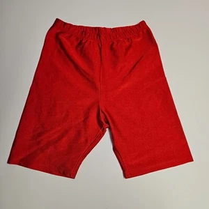 Vintage BIKE Shorts Red Spandex by HANES Sz Large - Picture 1 of 3
