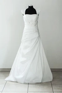 Très Chic Brautkleid '1306' Neckholder Taft Spitze A-Linie creme ivory Gr. 38/40 - Bild 1 von 3