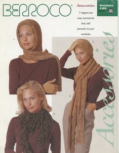 Berroco Knitting & Crochet Pattern Book 180 Accessories Scarves Scrunchie Hat + - Picture 1 of 2