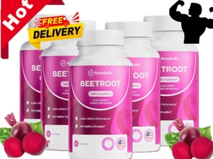 Rosabella Beet Root Capsules – 1300mg Beetroot Powder Support Muscle Endurance - Picture 1 of 17