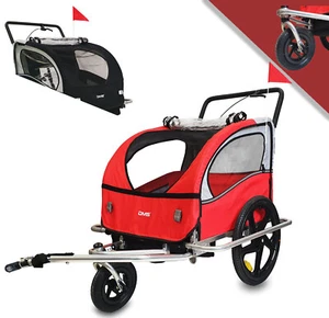 Rimorchio per bicicletta DMS® 2 in 1 rimorchio per bambini rimorchio per bicicletta jogger rimorchio per bicicletta FH - Foto 1 di 2