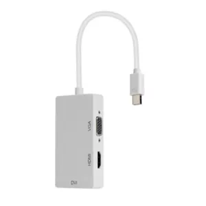 3 In 1 Mini DisplayPort DP Thunderbolt to DVI VGA HDMI Adapter Cable For MacBook - Picture 1 of 10