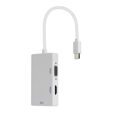 Mini Displayport Thunderbolt to DVI HDMI VGA Female Adapter Combo Cable - Image 1 of 4