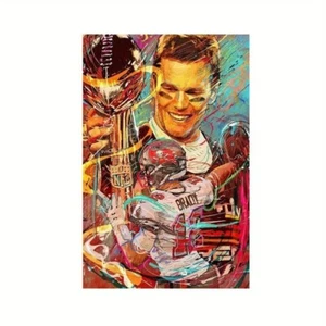 NFL Superstar Tom Brady Tampa Bay Buccaneers 12x18 Canvas Poster ~ New ๐ - Picture 1 of 1