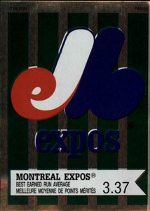 1991 Panini Canadian Top 15 Montreal Expos Baseball Card #129 Best ERA