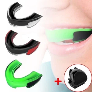 Sport Mouth Guard Teeth Protector Kids Adults Basketball Rugby Boxing Karate - Picture 1 of 17