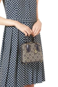 Tory Burch T Monogram Jacquard Mini Swing Bag Crossbody Purse Satchel 155620 - Picture 1 of 13
