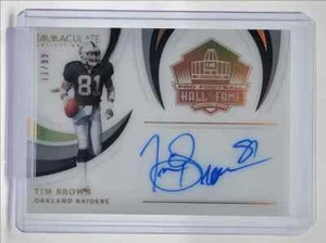 TIM BROWN 2021 IMMACULATE HALL OF FAME AUTOGRAPH AUTO /99 #HOF-TB - Picture 1 of 2