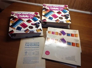 2 SPINNING SPOOLS BINDER Quilt Patterns Club Georgia Bonesteel templates - Picture 1 of 9