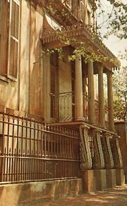 Postcard Owen-Thomas House Museum Oglethorpe Square Balcony Savannah Georgia GA - Picture 1 of 2