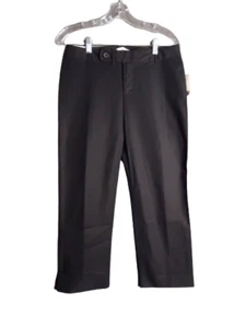 Gap Business moderne Passform Stretch-Lasche Caprihose vorne flach Damengröße 2 schwarz - Bild 1 von 9