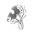 Real 925 Sterling Silver Thistle Brooch Brooches Thistle Scotland Plant Scottish