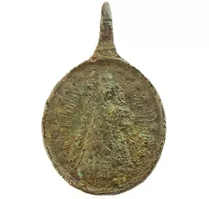 Lady of Einsiedeln Antique Medal 18th Century Switzerland Black Madonna 1700s - Picture 1 of 5