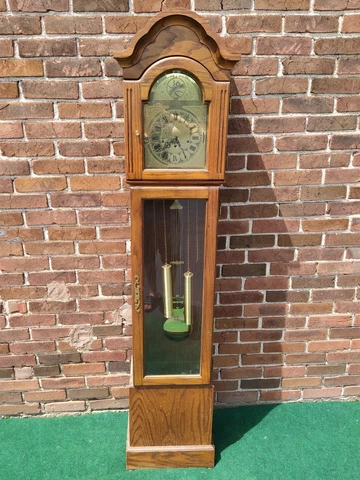Franz Hermle Tempus Fugit Mayfair 86 Grandfather Clock Western Germany 0 Jewels Cover