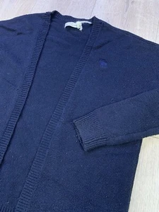 Abercrombie Fitch Navy Blue Cardigan Womens Small Knit Long Sleeve Sweater - Picture 1 of 14