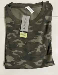 Ideology Damen Sweatshirt Übergröße Camouflage-Print grün - Größe S - Bild 1 von 5