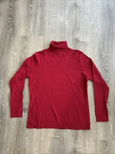 Chico's Capri Turtleneck Top Rouge (red) Chicos Chico Size 3 Silk Blend NWT - Picture 1 of 4