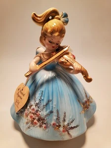 Josef Originales Niña Tocando Violín Vestido Azul Figura Musical Fascinación Usado en Excelente Condición - Imagen 1 de 7