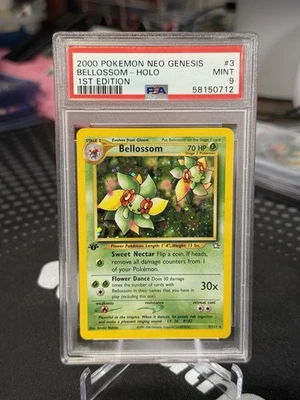 POKEMON 1st Edition Neo Genesis BELLOSSOM 3/111 Holo Rare PSA 9 MINT Vintage - Image 1 of 2