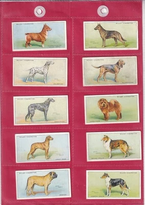 WILLS - DOGS -  ISSUED 1937 - 10 CARDS - LOW NUMBERS - Image 1 of 2