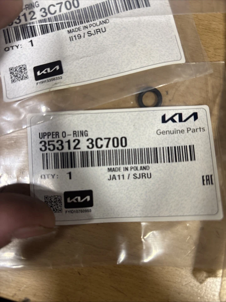 9 juntas tóricas inyectoras originales Kia 35312-3C700 cantidad 9 Foto 1 de 2