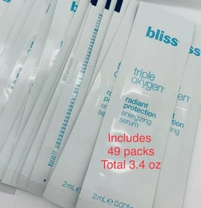 Bliss Triple Oxygen Instant Energizing Serum.07 oz - 49 Packets Skincare Facial - Picture 1 of 1