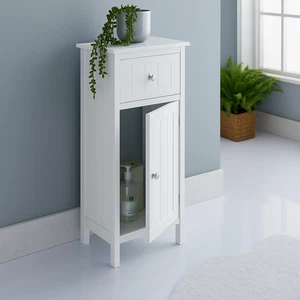 Moderne Badmöbel Schrank Schrank Regale Aufbewahrungsschränke in Weiß - Bild 1 von 8