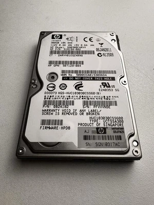 HP 300GB 10K SAS 2.5 – Modell DG0300FARVV – Für ProLiant G6/G7/G8/G9 Kompatibel - Bild 1 von 4