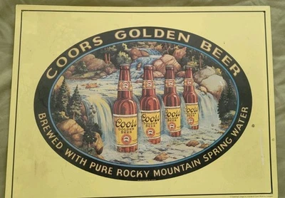 Vintage Coors Waterfall Bar or Mancave Sign - Image 1 of 4
